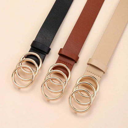 Casual Luxury Design Slide Buckle Belt Simple Waistband