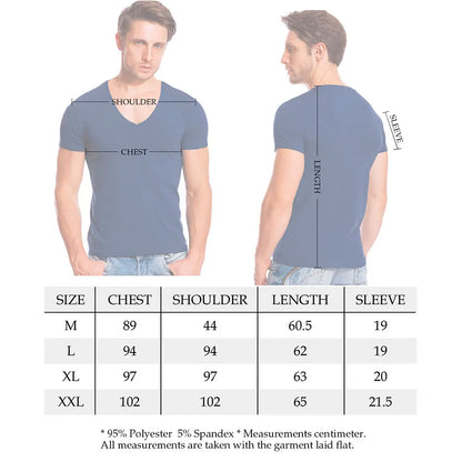 Solid V Neck T Shirt