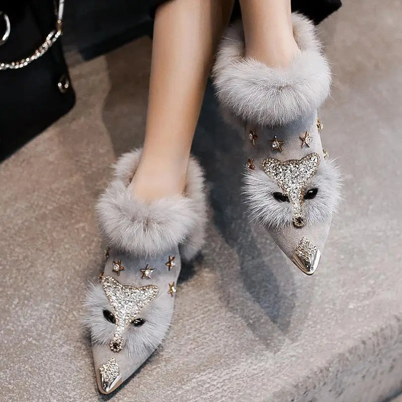 Fox Head  Boots Winter Fashion