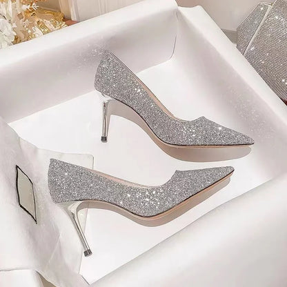 Sexy Silver Heels