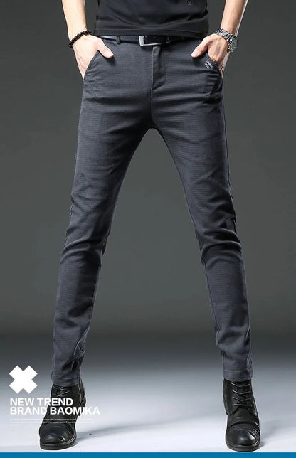 Classic Fashion Solid Color Elastic Jeans