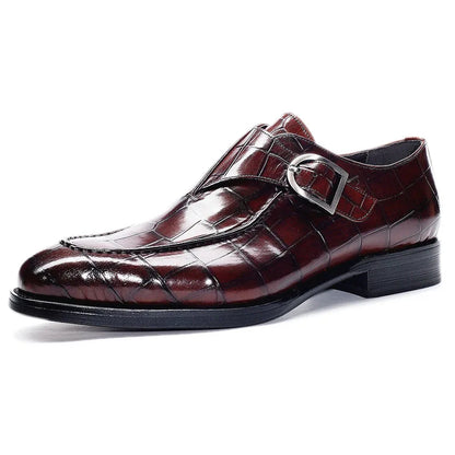 Retro Loafers Square Toe Slip-On Business Mens Formal Shoes