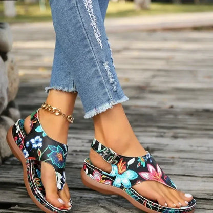 Retro Orthopedic Wedge Platform Sandals