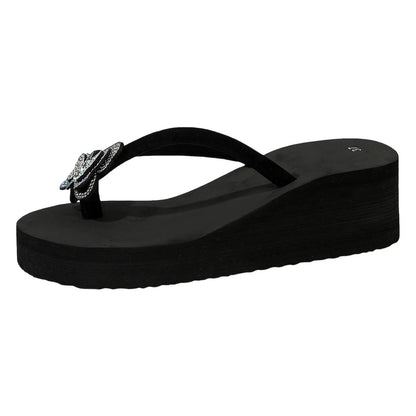 Flip Flop Wedge Lightweight Summer Butterfly