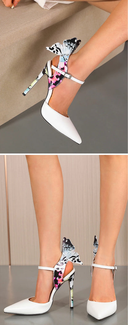 Butterfly Ankle Strap Women Pumps