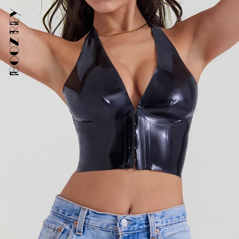 Latex Halter Top