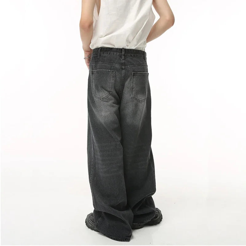 Streetwear Vintage Men’s Jeans Black Baggy