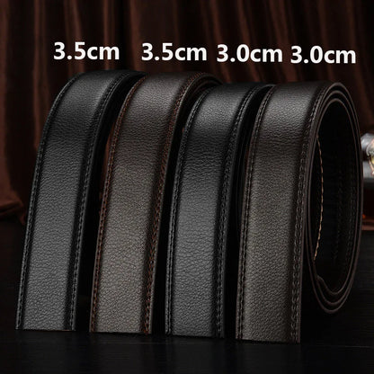 3.0cm 3.5cm Wide NO BUCKLE Cow Leather