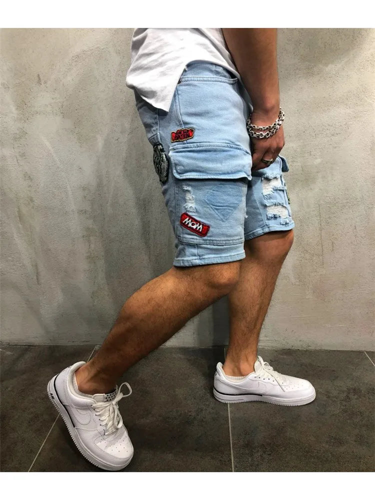 Ripped Shorts Jeans Men