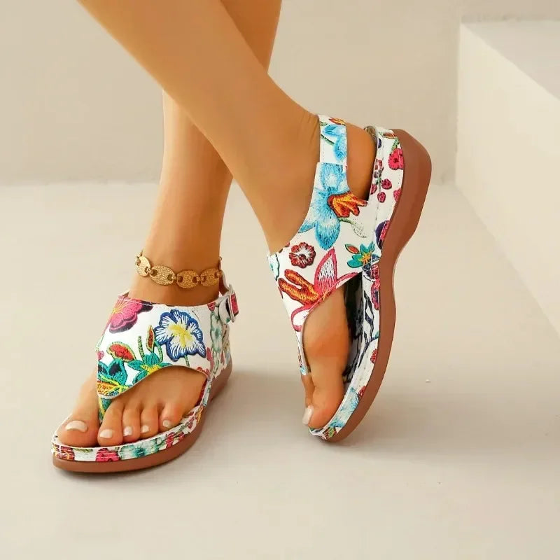 Retro Orthopedic Wedge Platform Sandals