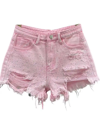 Rhinestone Denim Shorts