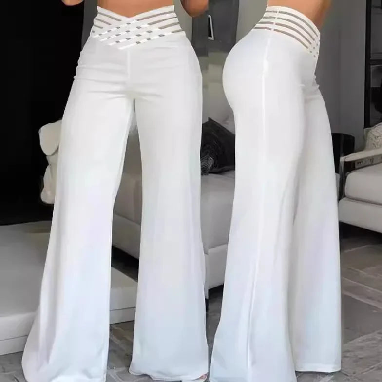 High Waist Casual Wide Leg Pants Clothes