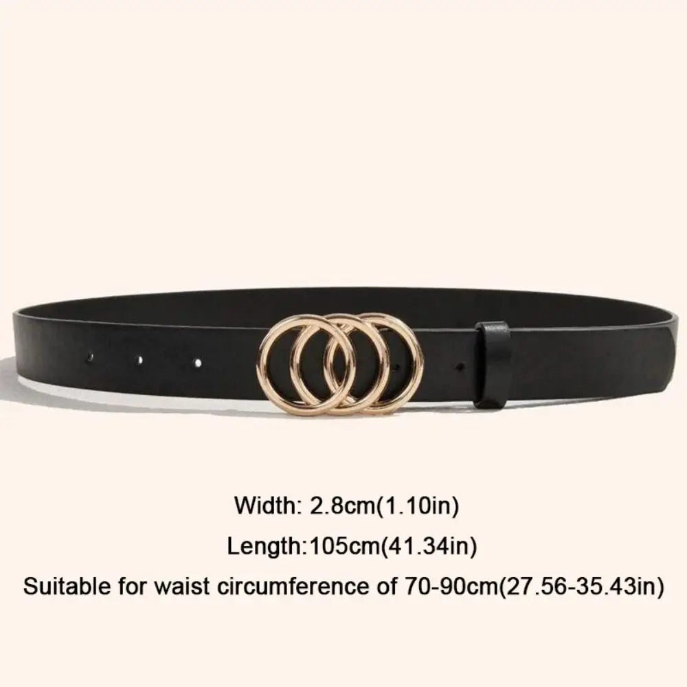 Casual Luxury Design Slide Buckle Belt Simple Waistband