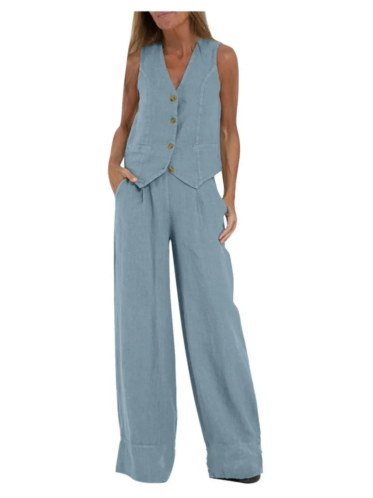 Sleeveless Casual Suit