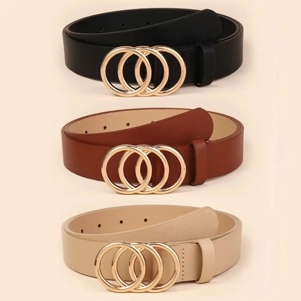 Casual Luxury Design Slide Buckle Belt Simple Waistband