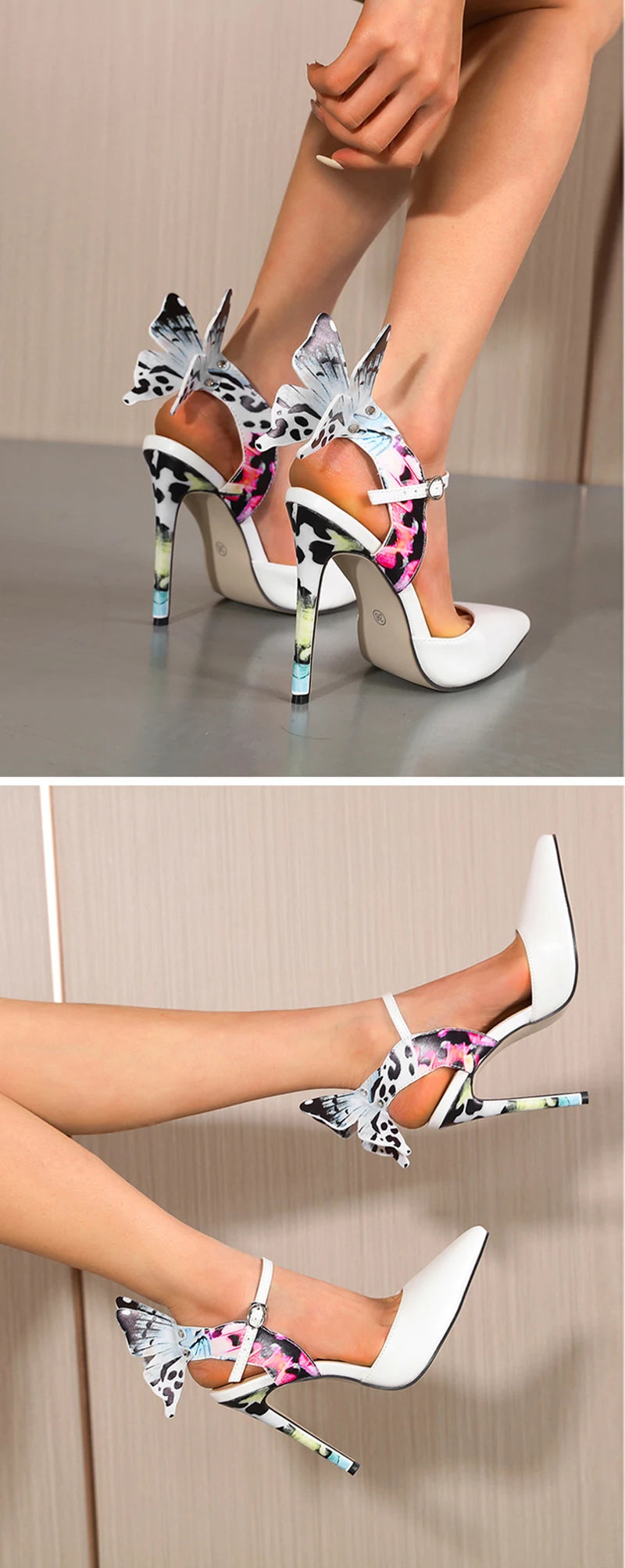 Butterfly Ankle Strap Women Pumps