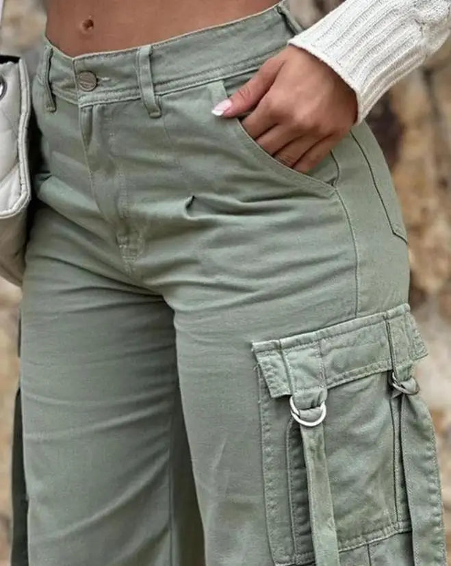 Casual High Waist Cargo Pants