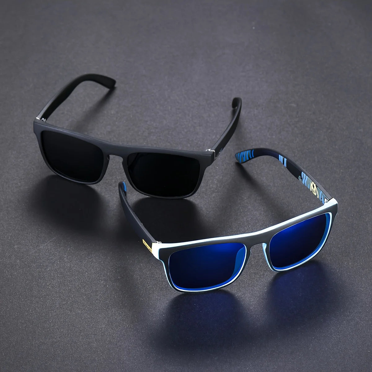 2pcs Square Polarized Sunglasses Anti Glare