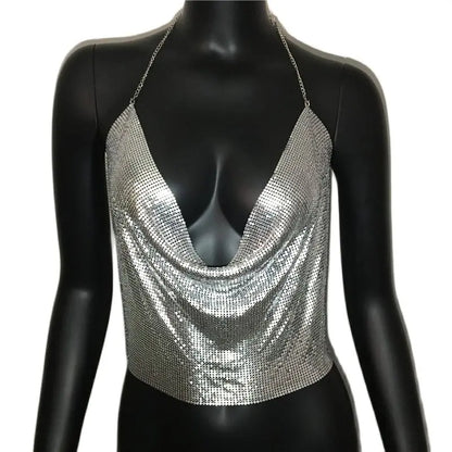 Sexy Metal Sequins Tank Top