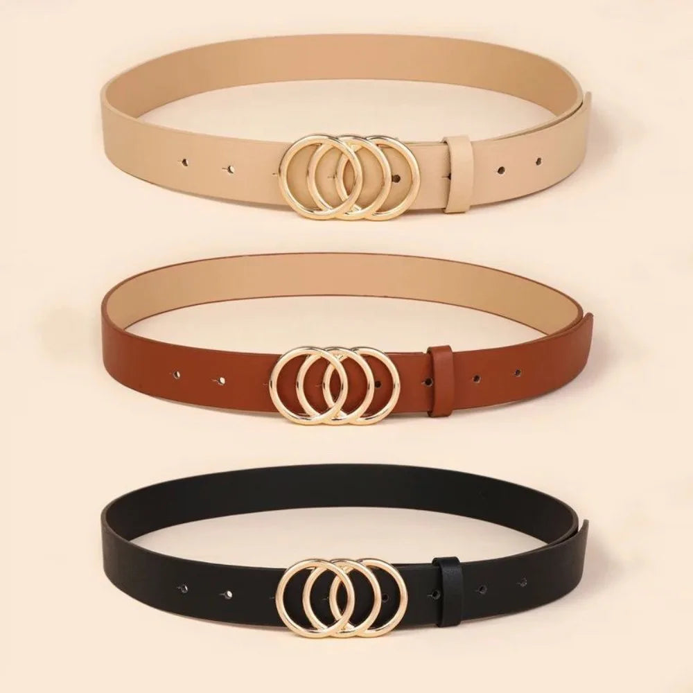 Casual Luxury Design Slide Buckle Belt Simple Waistband