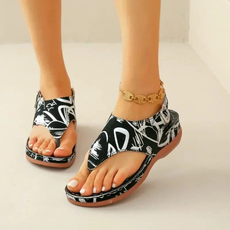 Retro Orthopedic Wedge Platform Sandals