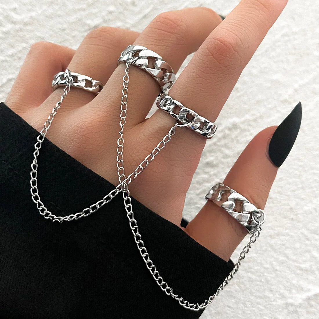 Chain Tassel Rings